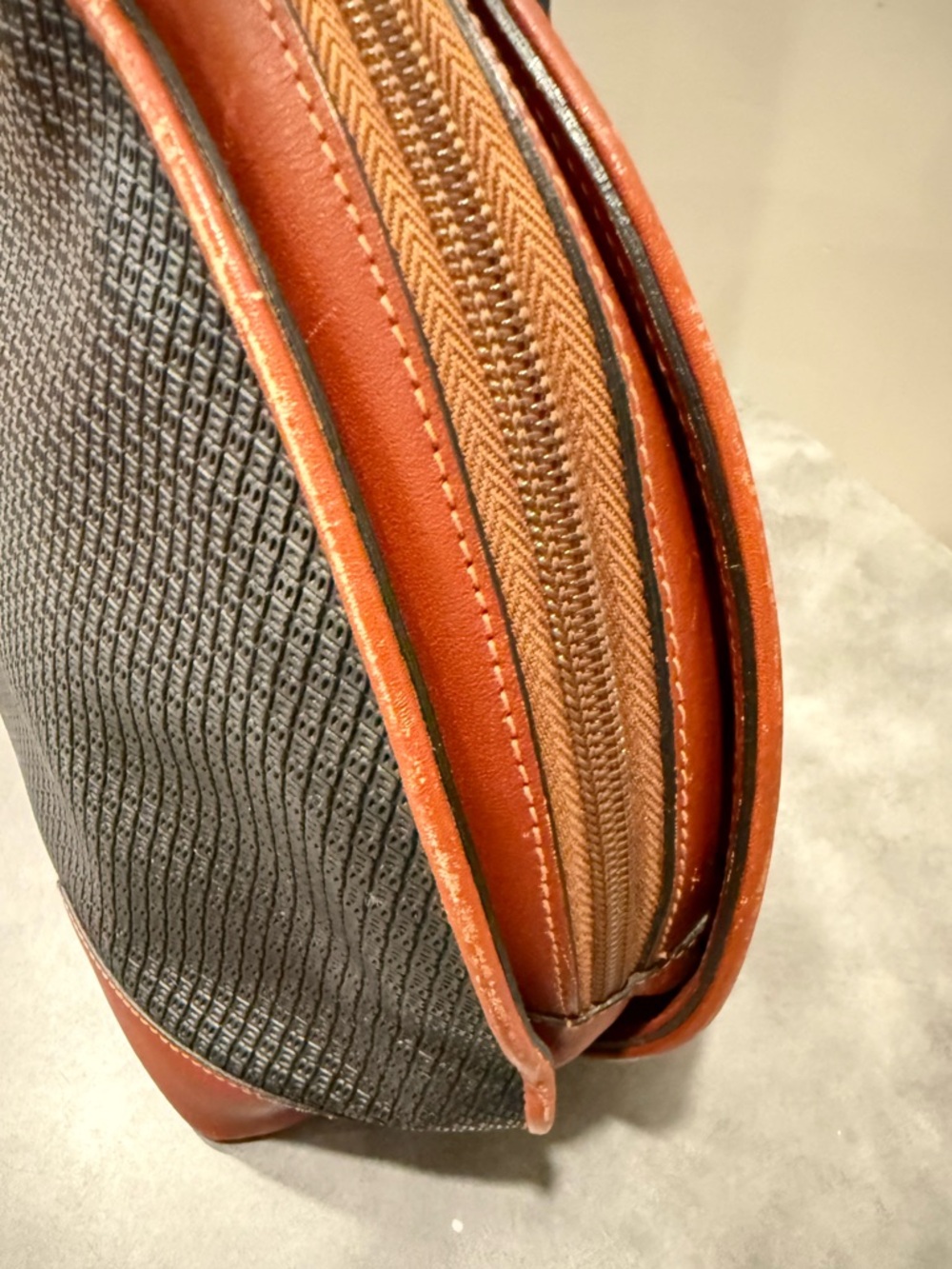 Bally Graphite and Brown Dome Satchel - Picture 9 of 16